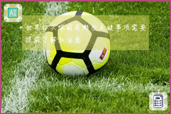 世界杯买球前有哪些关键事项需要提前了解和注意