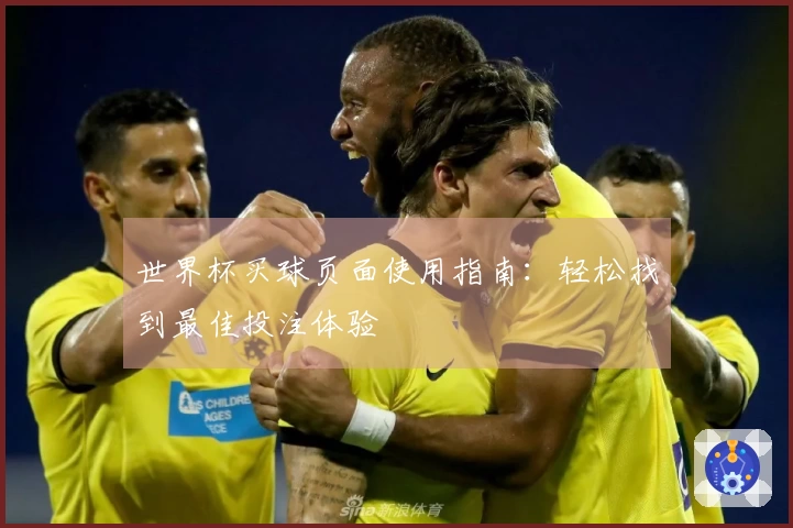 世界杯买球页面使用指南：轻松找到最佳投注体验